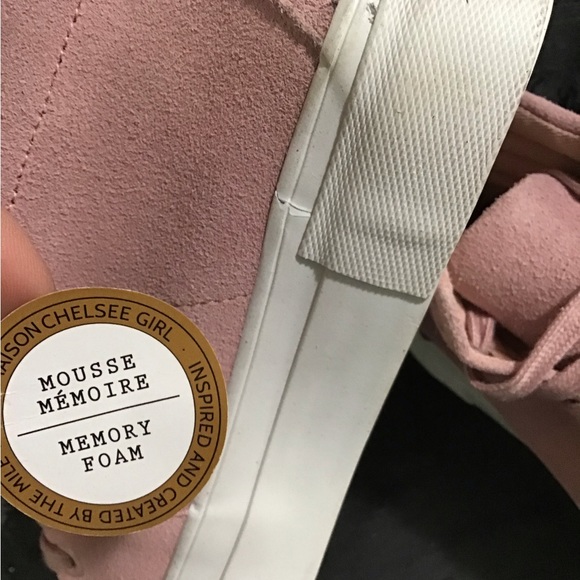 Pink leather (suede) platform sneaker boots - Picture 7 of 9